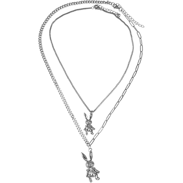 YERTTER Heavy Gothic Grunge Rabbit Pendant Easter Bunny Choker